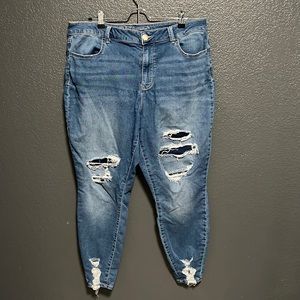 Maurice’s high rise distressed skinny jeans. Like new